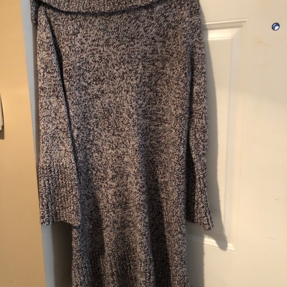 H&M THICK LONG BROWN WHITE BUTTON SWEATER - Picture 7 of 10